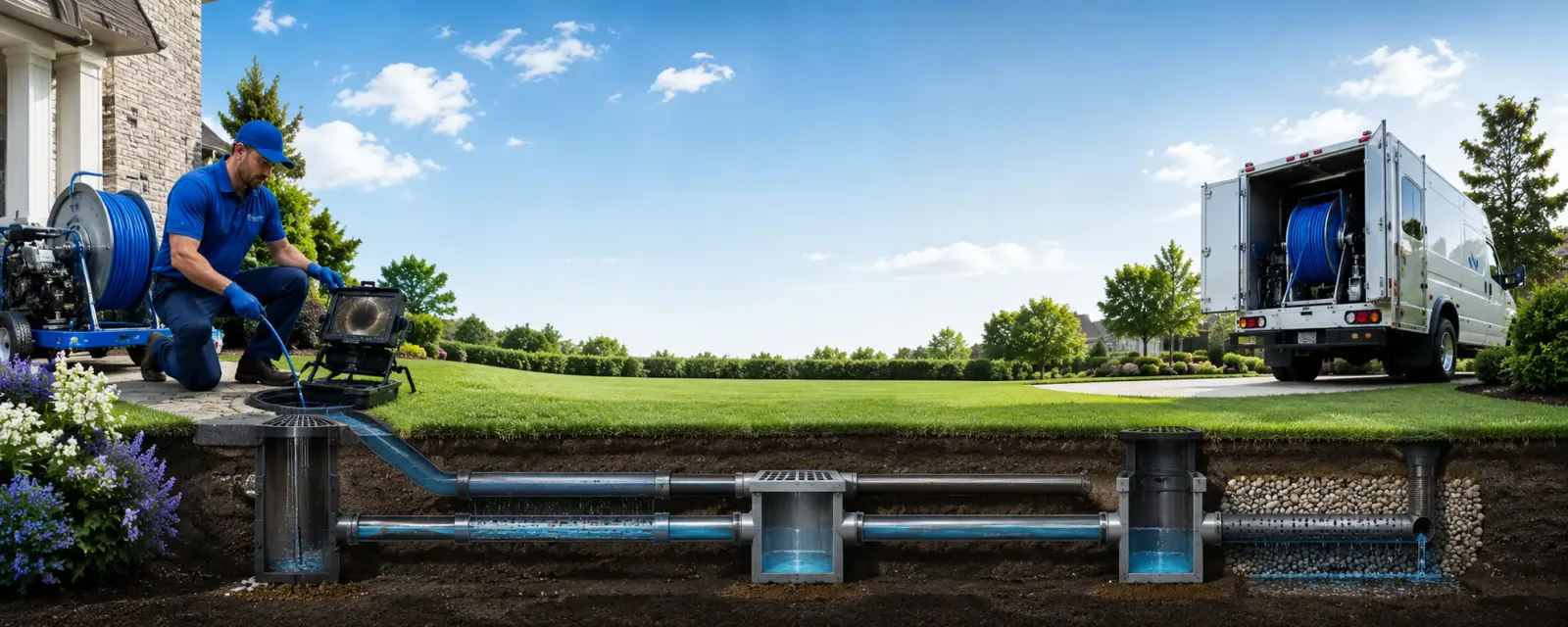 Outdoor drain cleaning information for Old Bridge, NJ